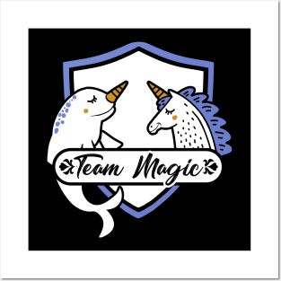 Team Magic - Narwhal and Unicorn Posters and Art